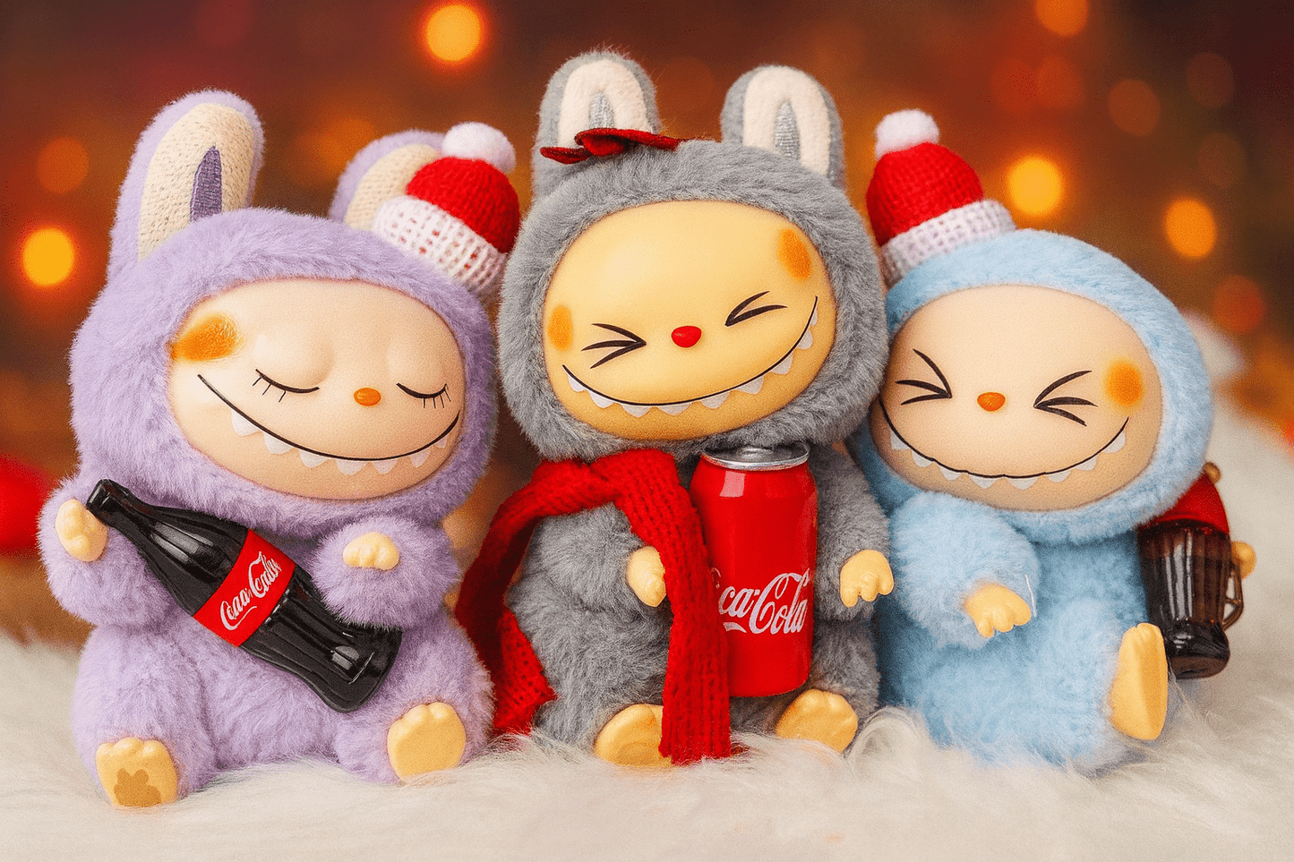 Labubu Monster Coca-Cola Series Plush Keychain Blind Box - 1 PC