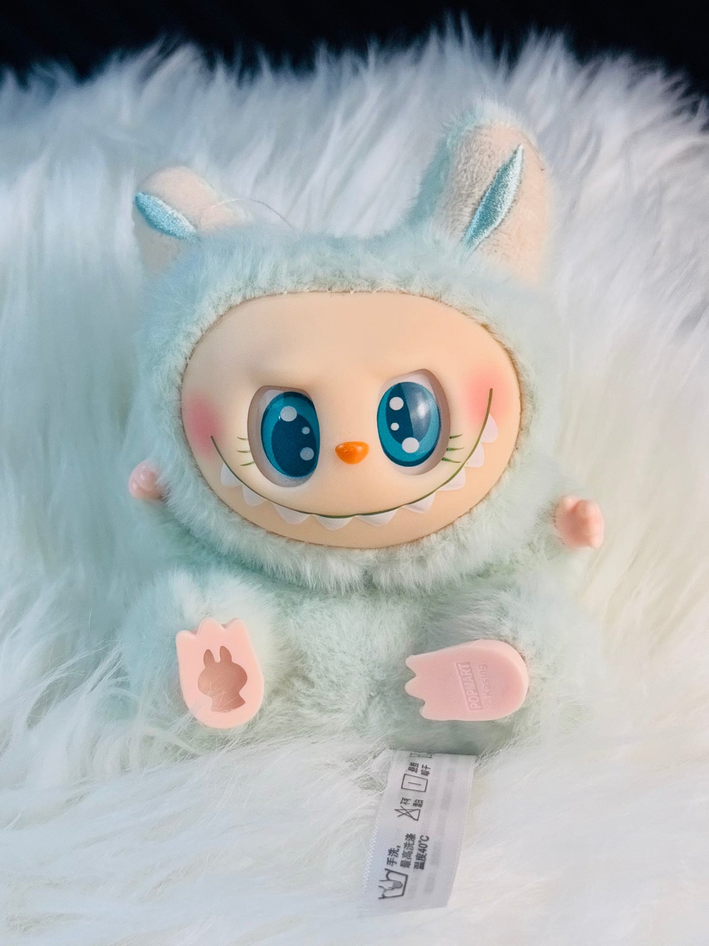 Labubu Have A Seat Monster Plush Keychain - 1 PC (Green)