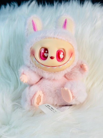 Labubu Have A Seat Monster Plush Keychain - 1 PC (DaDa Pink)
